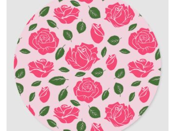 Roses on classic round sticker