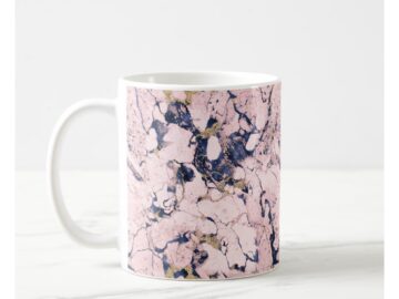 Beautiful marble on coffee mug